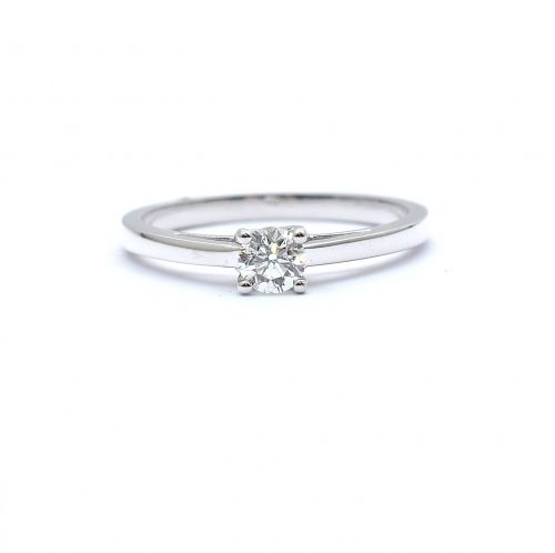 White gold engagement ring with diamond 0.26 ct