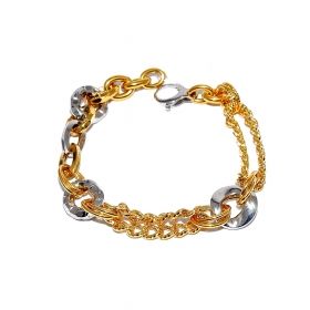 White and yellow gold bracelet