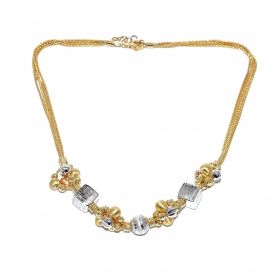 Yellow and white gold necklace