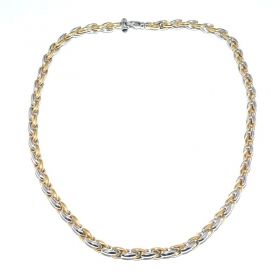 Yellow and white gold necklace