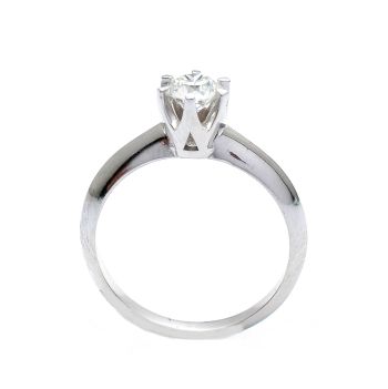 Годежен пръстен от 14К бяло злато с диамант 0.40 ct